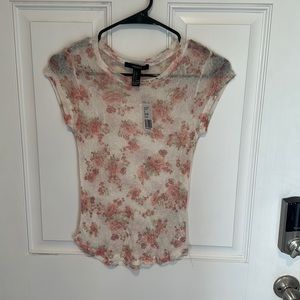 Sheer Floral Top